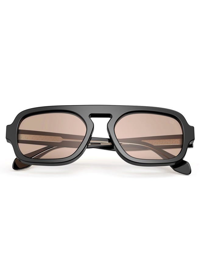 VISOONE Flat Top Square One Piece Sunglasses Women Cool Trendy Aviator Driving Sun Glasses UV400 Protection Large Shades Jane, Black, Large - Image 4