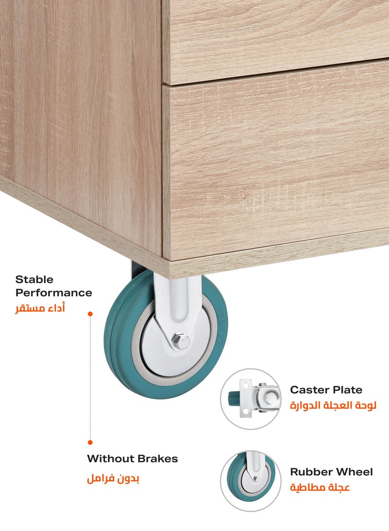 BMB TOOLS 125mm Caster Wheels Set of 4 Heavy Duty, Rigid Casters Top Plate Fitting, Non Marking Grey Rubber Fixed Caster Wheels for Cart Furniture Industrial Use - Image 3