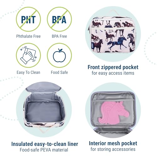 Wildkin Kids Insulated Lunch Box – Durable and Reusable for School & Travel - Horse Dreams - Image 4