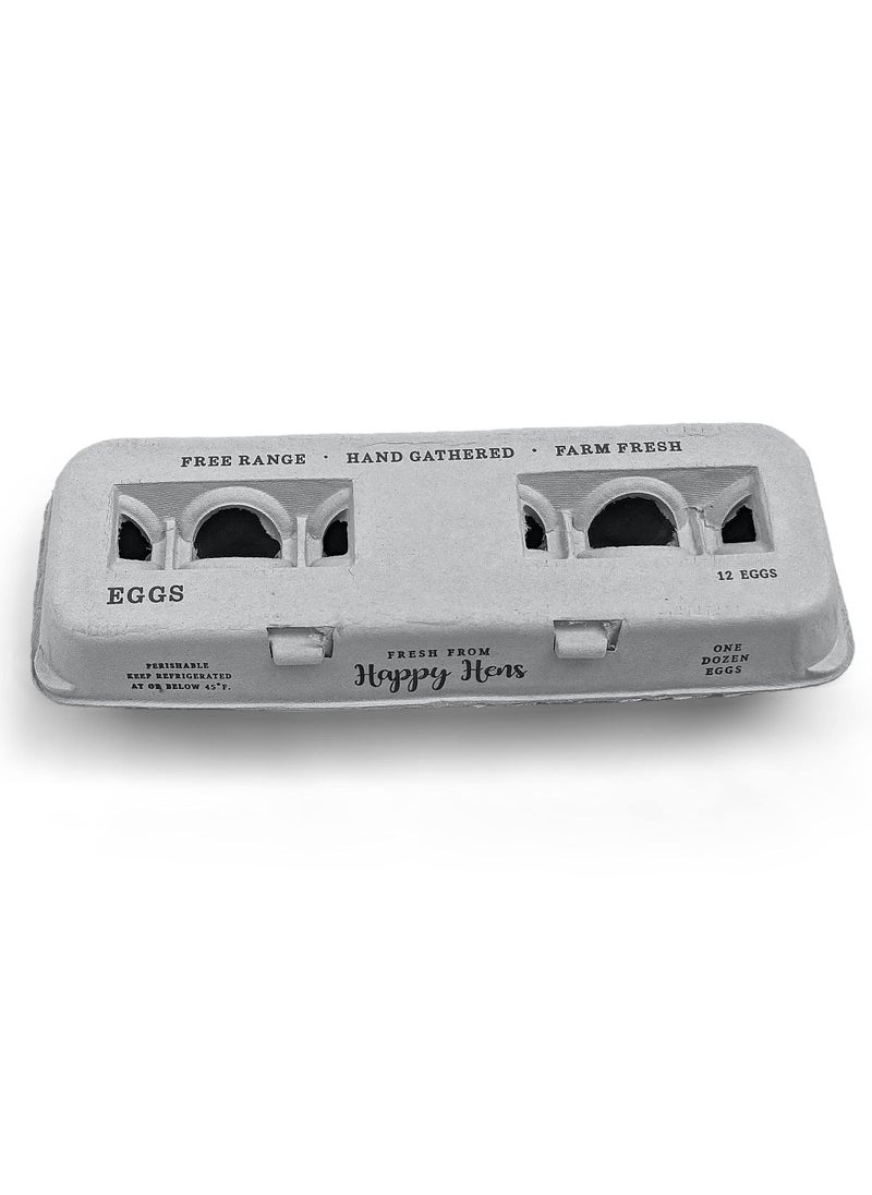 Henlay Egg Cartons Adorable Printed Design for Farm Fresh Eggs Recycled Paper Cardboard Sturdy  Reusable Holds up to XL Chicken Eggs Blank Stamping 250 