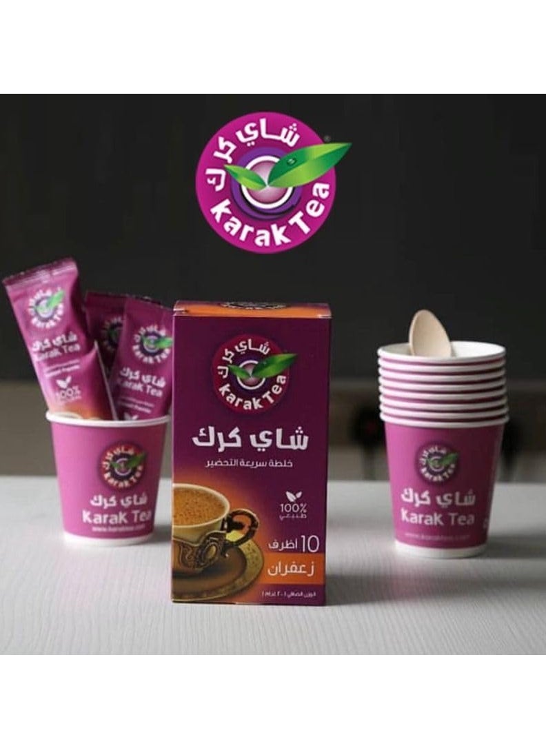 Karak Tea Karak tea with Zafran , package of 10 sachets, 200 grams  - Image 3