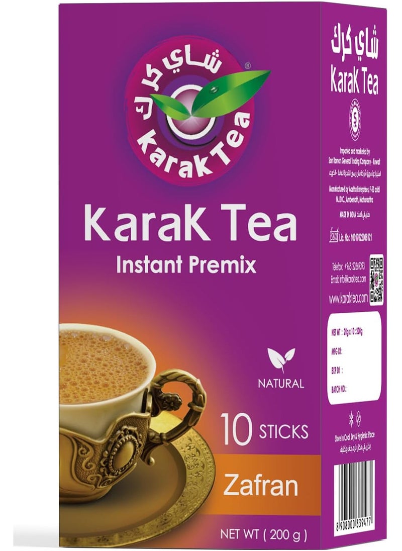 Karak Tea Karak tea with Zafran , package of 10 sachets, 200 grams  - Image 1