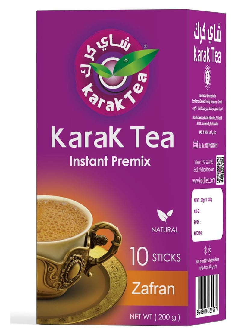 Karak Tea Karak tea with Zafran , package of 10 sachets, 200 grams  - Image 2