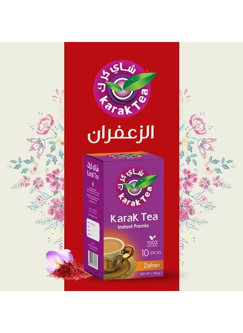 Karak Tea Karak tea with Zafran , package of 10 sachets, 200 grams  - Image 4