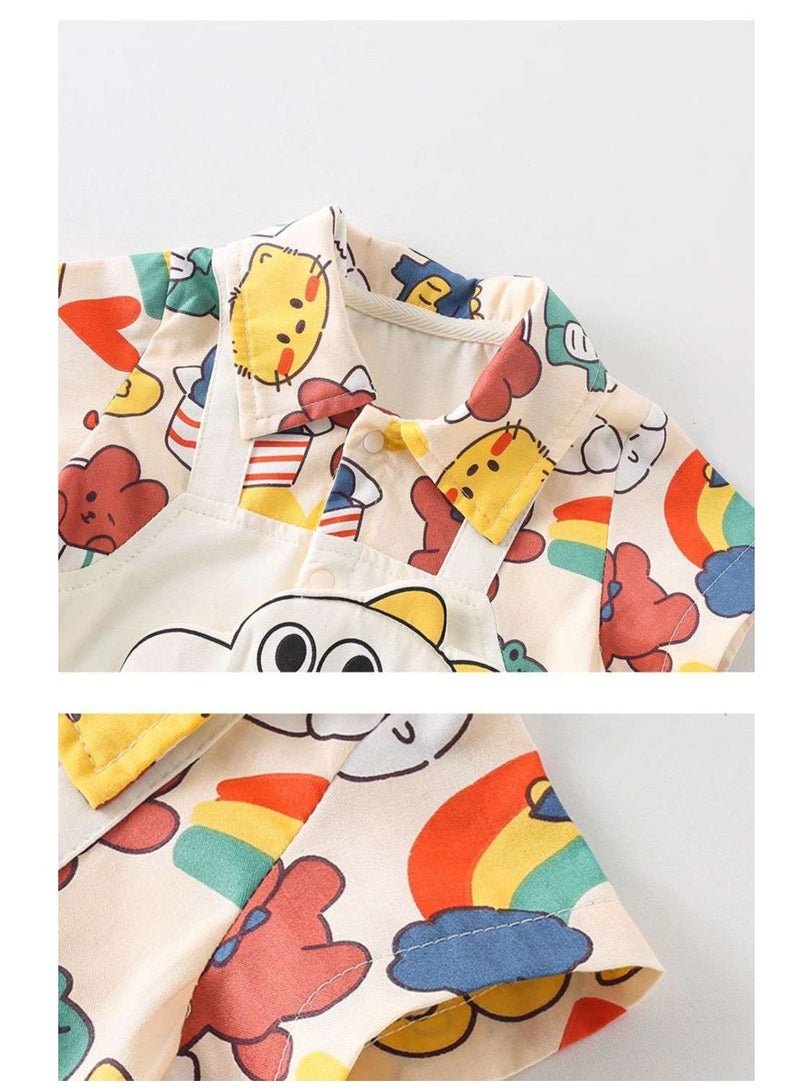 ملابس اطفال مواليد أولاد بتصميم ديناصور – بذلة قطن ناعم مع أزرار سهلة، هدايا مواليد، طقم مواليد – مقاس 73سم - Image 5