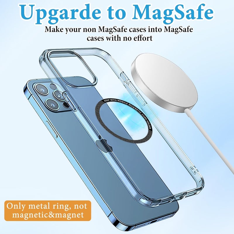 CoolShef 12 قطعة حلقة مغناطيسية للشحن اللاسلكي | حلقة محول معدنية عالمية | حلقات مغناطيسية رفيعة للغاية للهاتف/الحالات | دعم أندرويد وآيفون - Image 3