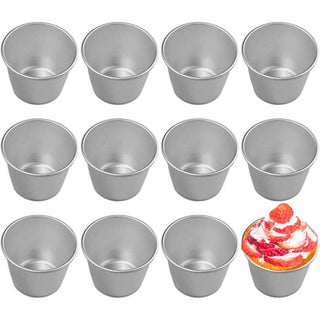 FRIGIIRE 12 Pieces Pudding Molds for Baking Single Muffin Tin Cupcake Tin Ramekins Cups Nonstick Souffle Darioles Mould Aluminum315 inch Height - pzsku/Z822564CE7AD581C6ECA7Z/45/1749492291/9ef24e03-a443-445e-b525-3f9c4f326675