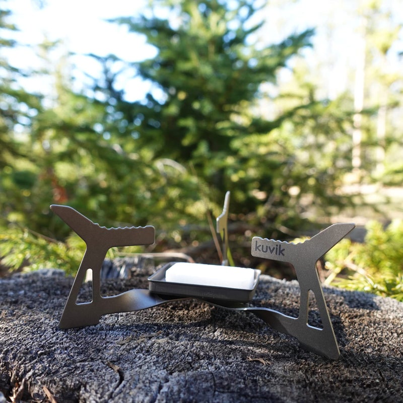 Kuvik Micro Titanium Solid Fuel Stove - Ultralight and Compact Stove for Backpacking, Camping, and Survival - Image 2