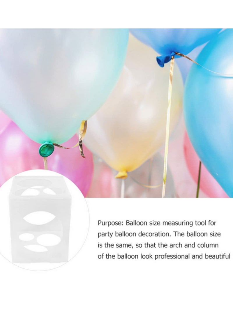 null - 11-Hole Collapsible Balloon Sizer Box - 2-10 Inch Balloon Measurement Tool for Balloon Decorations, Arches, Columns for Party, Wedding, and Event Decor - Image 1