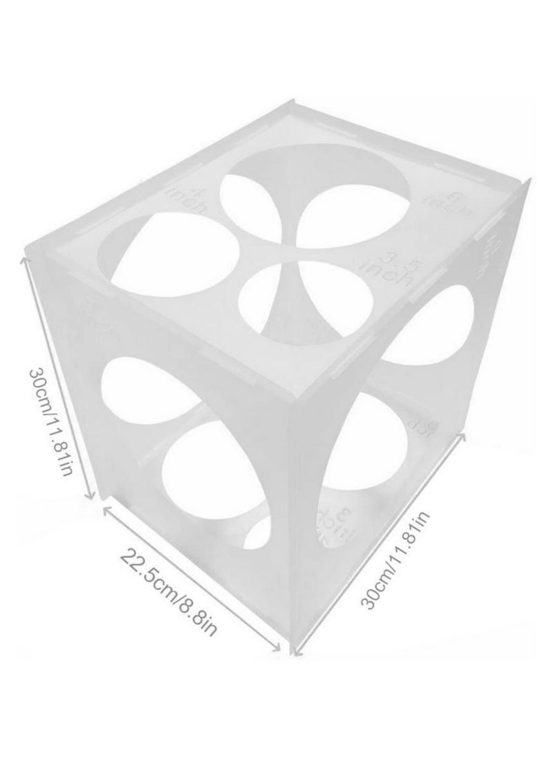 null - 11-Hole Collapsible Balloon Sizer Box - 2-10 Inch Balloon Measurement Tool for Balloon Decorations, Arches, Columns for Party, Wedding, and Event Decor - Image 1