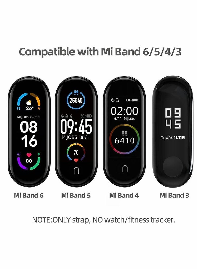 Y&D For Mi Band Strap Replacement, Smart Watch Wristband Replacement Accessories for 6 5 4 3 Metal Stainless Steel Bracelet (Black)  - Image 3