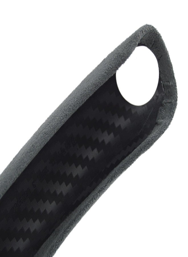 PartsTo Steering Wheel Cover Wrap with Sporty Suede Leather Grip fit for Tesla Model 3 Y Corolla RAV4 Camry Civic Accord CR-V 14 ½” to 15” Steering Wheel Raised Contours (Black+Red Top, 14 ½” to 15”) - Image 4