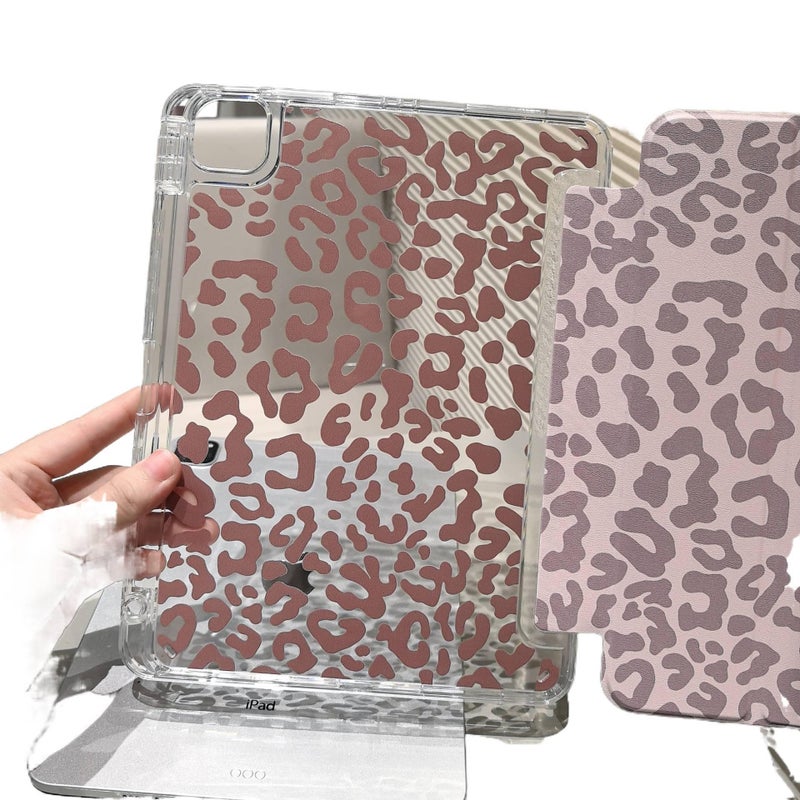DGG حافظة آيباد شفافة بظهر واضح لجهاز iPad 10th Gen / iPad 10.2 مع حامل قلم باللون أسود بظهر شفاف باللون الأسود - Image 4