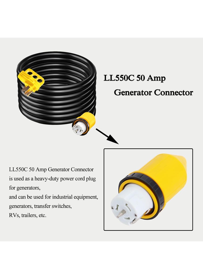 Swess 50 AMP Twist Lock Plug Female with Protective Cover LL550C 50 AMP Generator Connector CS6364 Generator Cord Cap 125 Volt250 Volt Generator Plug  - Image 5