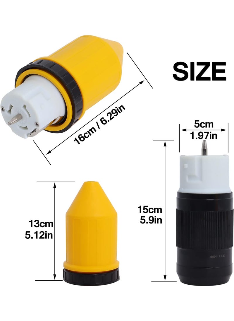 Swess 50 AMP Twist Lock Plug Female with Protective Cover LL550C 50 AMP Generator Connector CS6364 Generator Cord Cap 125 Volt250 Volt Generator Plug  - Image 2
