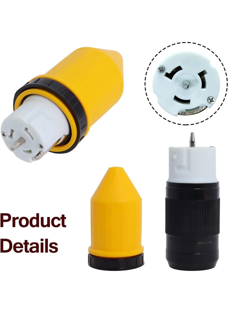 Swess 50 AMP Twist Lock Plug Female with Protective Cover LL550C 50 AMP Generator Connector CS6364 Generator Cord Cap 125 Volt250 Volt Generator Plug  - Image 3