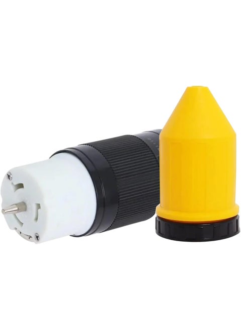 50 AMP Twist Lock Plug Female with Protective Cover LL550C 50 AMP Generator Connector CS6364 Generator Cord Cap 125 Volt250 Volt Generator Plug