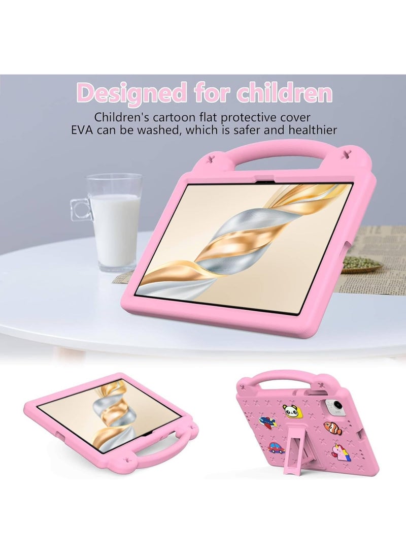 CHEROSIN Kids Case Compatible with Honor Pad X9a 11.5 inch 2025, Cute Full Body Protective Cover with Handle Stand, Lightweight Shockproof Cover with Shoulder Strap Kickstand for Honor Pad X9a 2025 (Pink) - Image 2