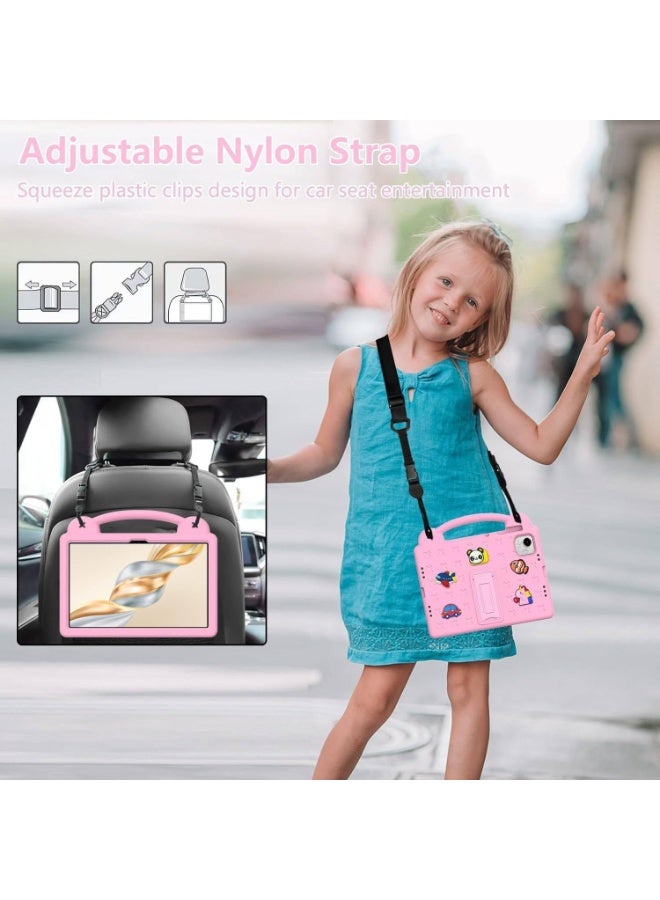 CHEROSIN Kids Case Compatible with Honor Pad X9a 11.5 inch 2025, Cute Full Body Protective Cover with Handle Stand, Lightweight Shockproof Cover with Shoulder Strap Kickstand for Honor Pad X9a 2025 (Pink) - Image 3
