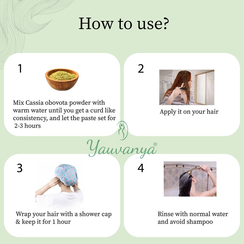 Yauvanya 100% pure Neutral Henna (Cassia Obovata) Powder for Blonde/Golden hair | Colorless Henna | Natural Hair Conditioner | For Soft, Silky, Shiny hair - 3x100gms - Image 3