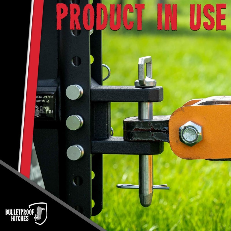 BulletProof Hitches خطافات بولت برووف™ 2-تانغ مع دبوس 1" للسحب - مصنفة لـ 20,000 رطل - Image 4