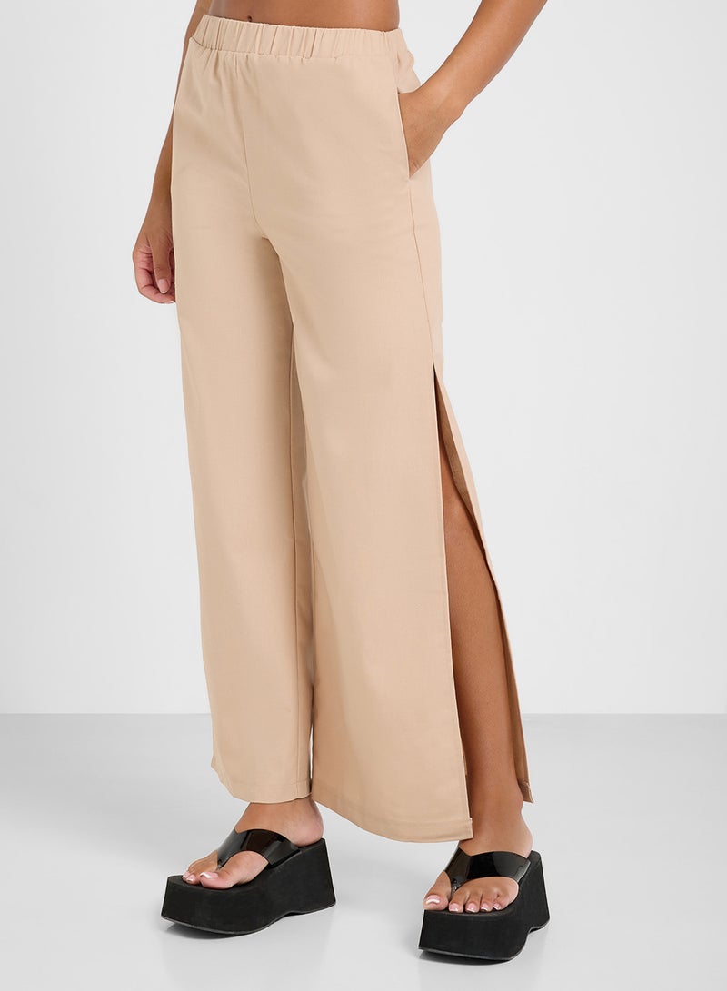 جينجر طقم قطن: بلوزة قصيرة وبنطلون واسع - Image 4