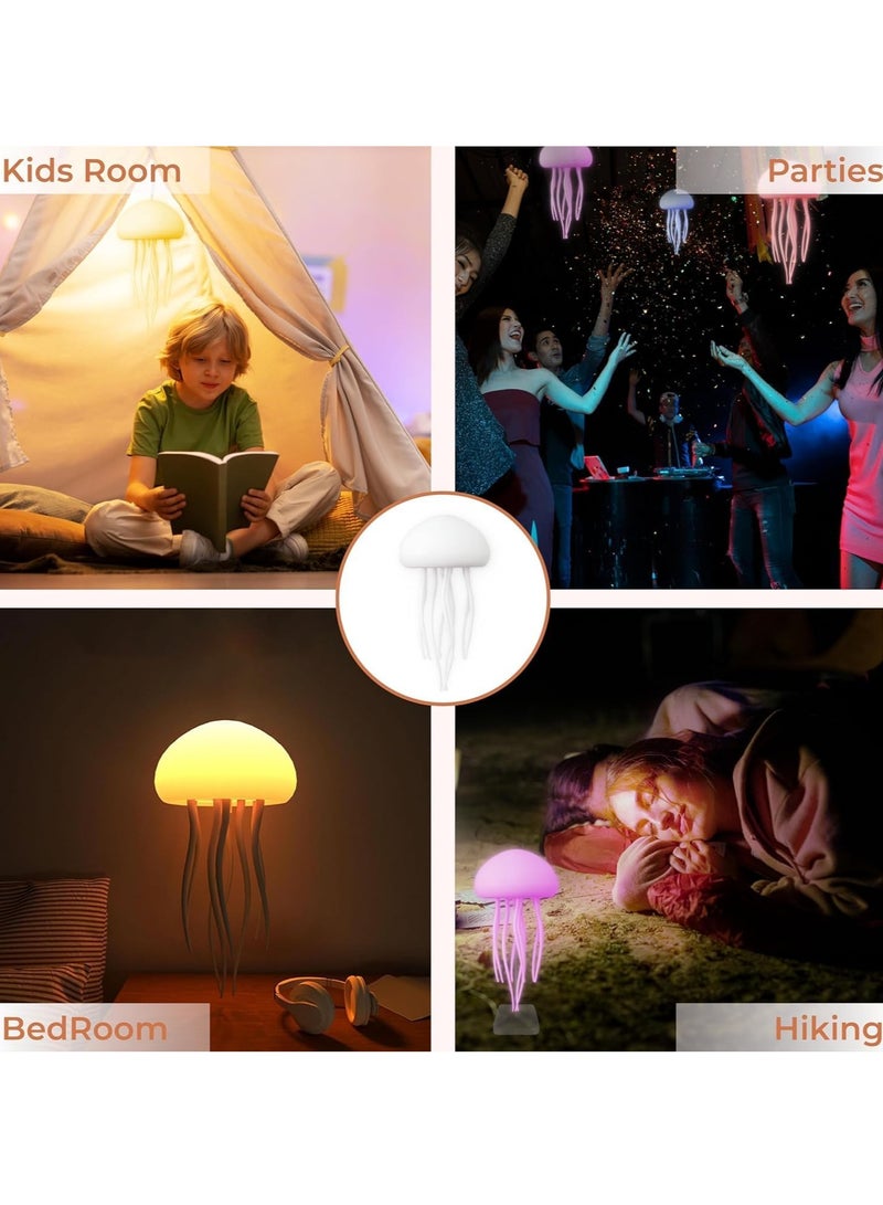 TIGER Jellyfish Lamp - LED Round Jellyfish Light Lamp with Dancing Legs & Changing Colors - 12 LED Multicolor Bulbs - Floating Jellyfish Effect Lamp for Home, Office Decor - Unique Gifts for Kids & Adults  - Image 2