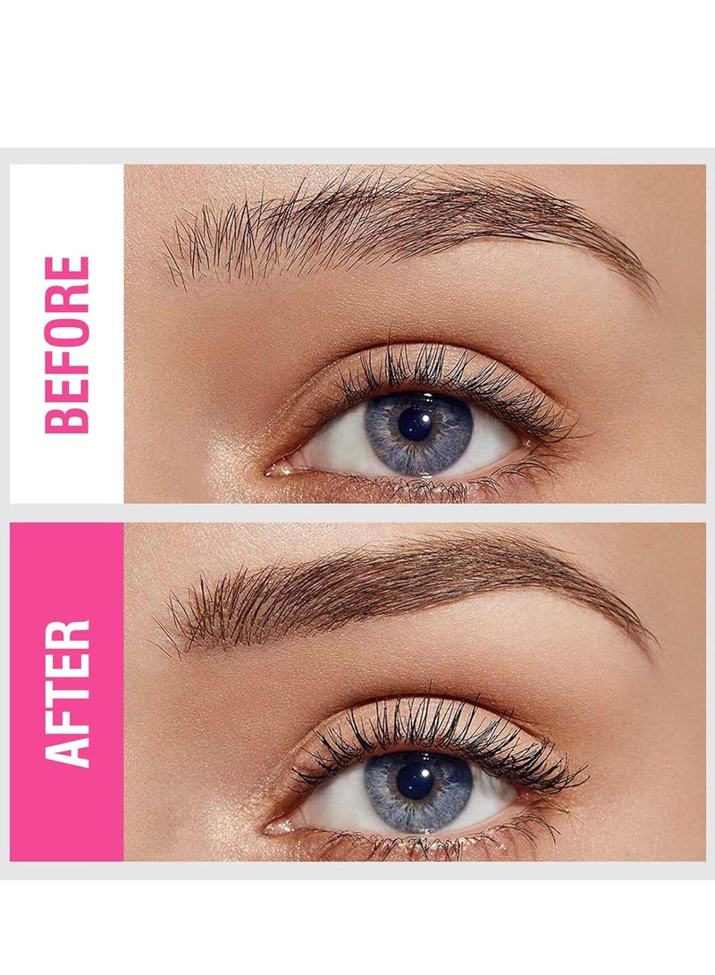 كيو اي سي قلم الحواجب ، قلم الحواجب 2 في 1 ثنائي الأطراف Microblading قلم الحواجب مع طرف شوكة دقيقة وفرشاة دقيقة تجعد حواجب طبيعية تشبه الشعر ، تدوم طوال اليوم (أسود بني) - Image 2