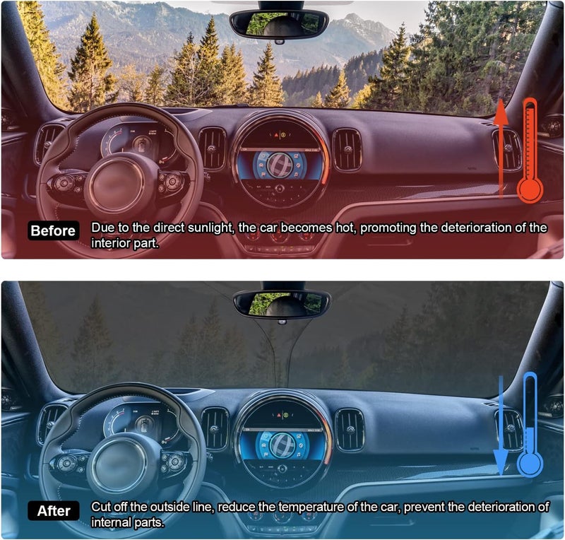 BIXUAN F54 2024 Sun Shade for Mini Clubman F54 (2015-2024) - UV Protection Windshield Cover - Image 2
