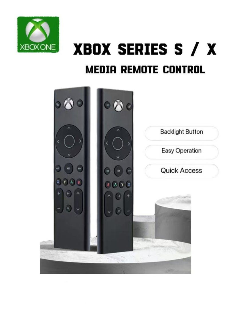 إكس بوكس "العلامة التجارية الجديدة الأصيلة" مايكروسوفت إكس بوكس سلسلة إكس / إس وواحد سليم متعدد الوظائف التحكم عن بعد الوسائط تحت الحمراء  لمسة واحدة إيقاظ  أزرار مضاءة خلفية  تنشيط الحركة  أسود مدمج - Image 1