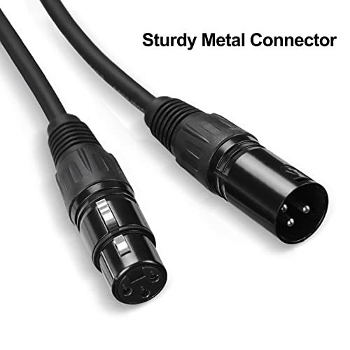 Gruolin 10ft DMX Cable, 4 Pack 3m DMX Light Cables DMX Wires, 3-Pin XLR Male to Female Stage Signal Cable with Metal Connectors for DMX512 Stage & DJ Lighting fixtures - Image 4