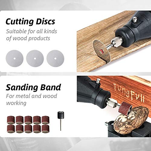 Digital Craft Digital Craft Die Grinder Mini Drill Hand Carving Drill Drilling Machine Electric Abrasive Tool for Power Drill Accessories HSS Metal Circular Saw Disc Wheel Blades Routing Router Bits Burr Rotary  - Image 3