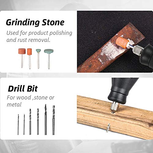 Digital Craft Digital Craft Die Grinder Mini Drill Hand Carving Drill Drilling Machine Electric Abrasive Tool for Power Drill Accessories HSS Metal Circular Saw Disc Wheel Blades Routing Router Bits Burr Rotary  - Image 2