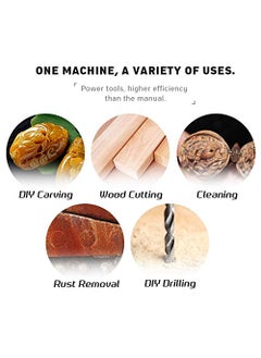 Digital Craft Digital Craft Die Grinder Mini Drill Hand Carving Drill Drilling Machine Electric Abrasive Tool for Power Drill Accessories HSS Metal Circular Saw Disc Wheel Blades Routing Router Bits Burr Rotary  - Image 4