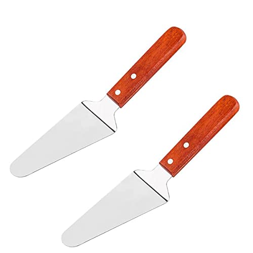 Baskety Pie Server Stainless Steel Spatula Serrated with Comfortable Handle, Easy to Grip for Desserts Pizza and Cake (Pack of 2) - Image 1