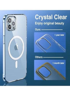 Zaboon iPhone 14 Pro Magnets Compatible with MagSafe Clear Hard PC Back Cover Soft TPU Frame Shockproof Protective Slim Bumper Case  - Image 2