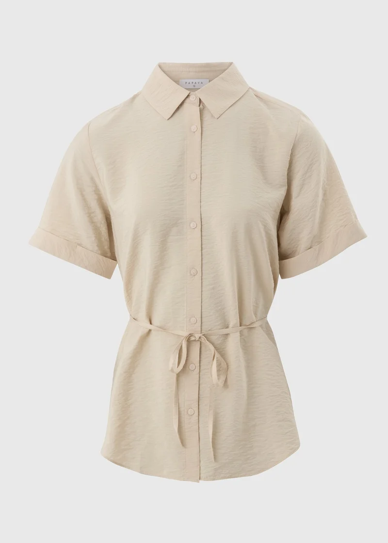 Matalan Stone Tie Waist Longline Shirt