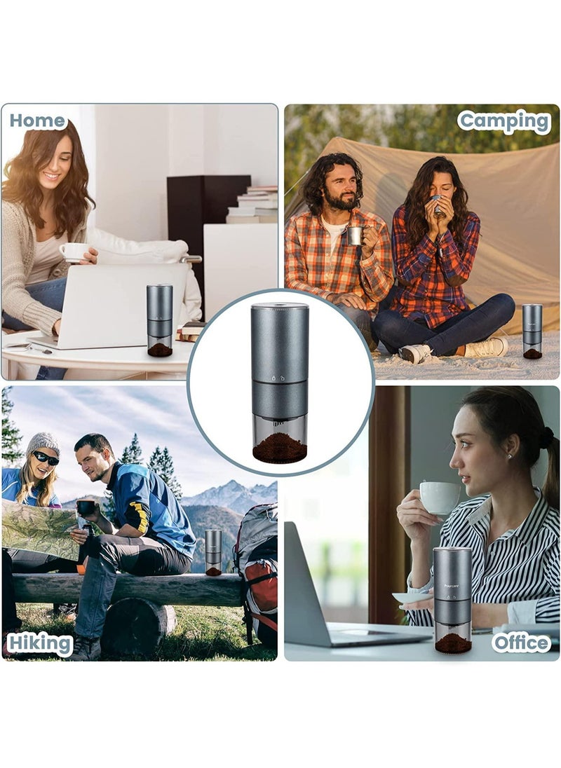 ULHYC - Portable Electric Coffee Grinder 5 Star Stainless Core with 60 Level  Blue - Image 1