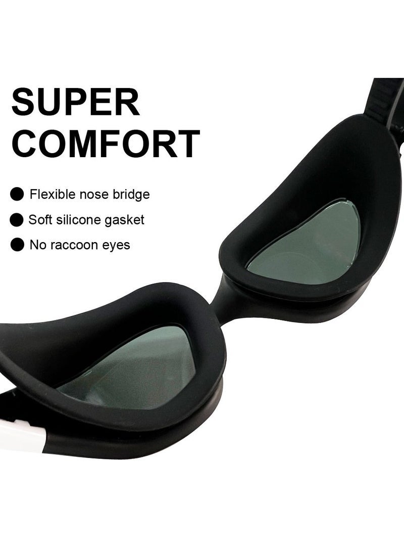 Whale Professional Adult Anti-fog UV protection Lens Men Women Swimming Goggles Waterproof Adjustable Silicone swim (Green) - Image 4