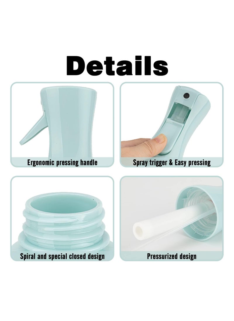 KHAJUL Continuous Spray Bottle, 200ml Hair Mister Spray Bottle, Fine Mist Water Spray Bottle for Salons,Barber, Plants, Skin Care, Cleaning (Blue)  - Image 3
