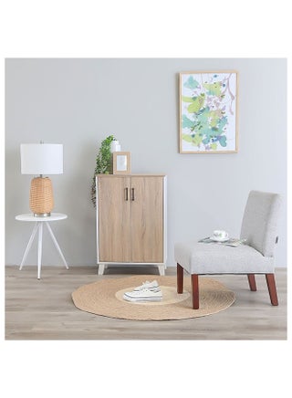 Prima 2 Door Shoe Cabinet Modern Design Wooden Furniture Shoe Organiser For Entryway Hallway Made in Malaysia Shoe Rack L 60 x W 30 x H 88 cm White/Sonoma Oak - pzsku/Z822636E9CB043331CB8AZ/45/1747202000/30c7e757-1963-49f3-a890-a60f2adaa2f9