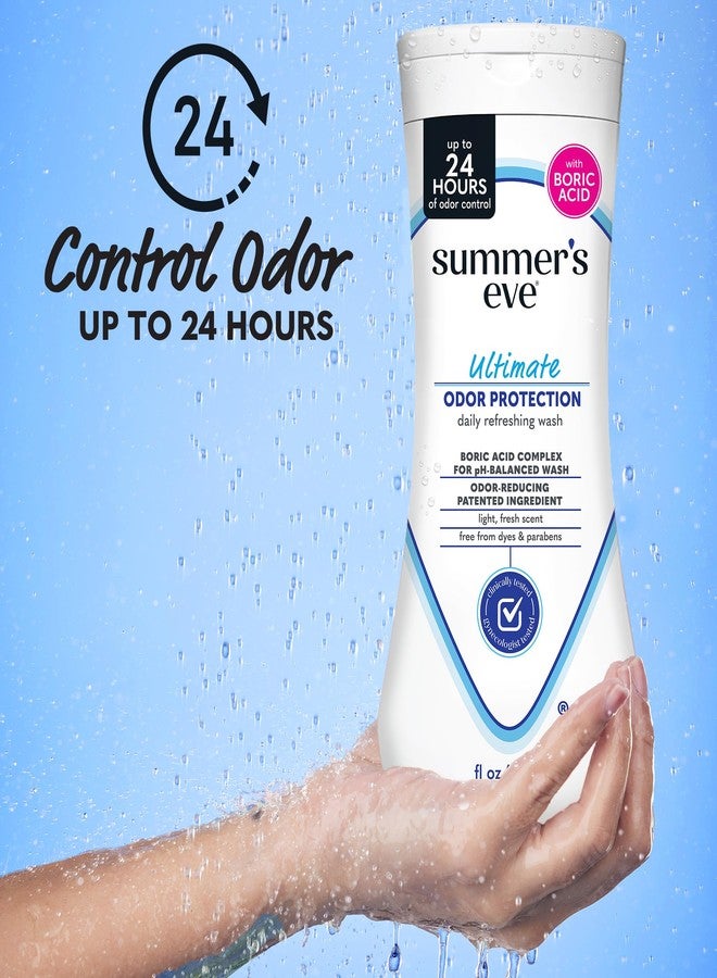 Summer's Eve Ultimate Odor Protection Daily Feminine Wash, pH-Balanced Formula Body Wash for Women with Boric Acid Helps Control Vaginal Odor, 15 Fl Oz - Image 2