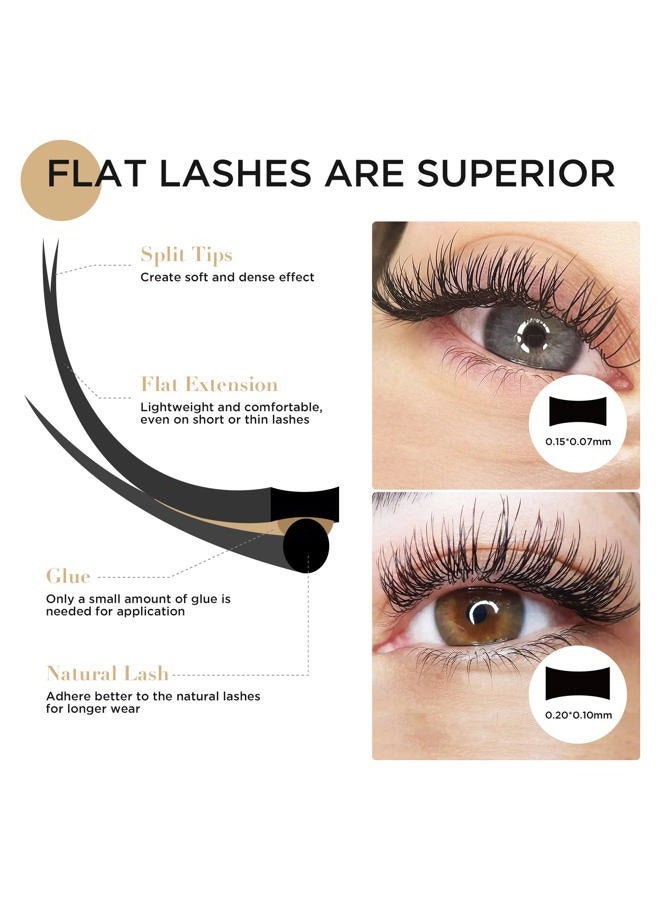LASHVIEW Ellipse Eyelash Extensions 0.15mm D Curl 8-15mm Mix Flat Eyelash Extension Light Lashes Individual Eyelashes Black Mink False Lashes Mink Lashes Extensions Salon Use - Image 3