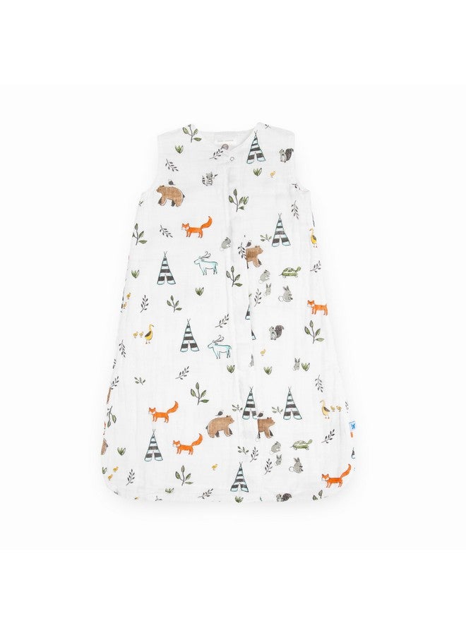 Little Unicorn 12-18 Month Premium Muslin Sleep Sack 1.1 TOG | Soft & Breathable Muslin Cotton for safer sleep | 2 way zipper (Forest Friends) - Image 1