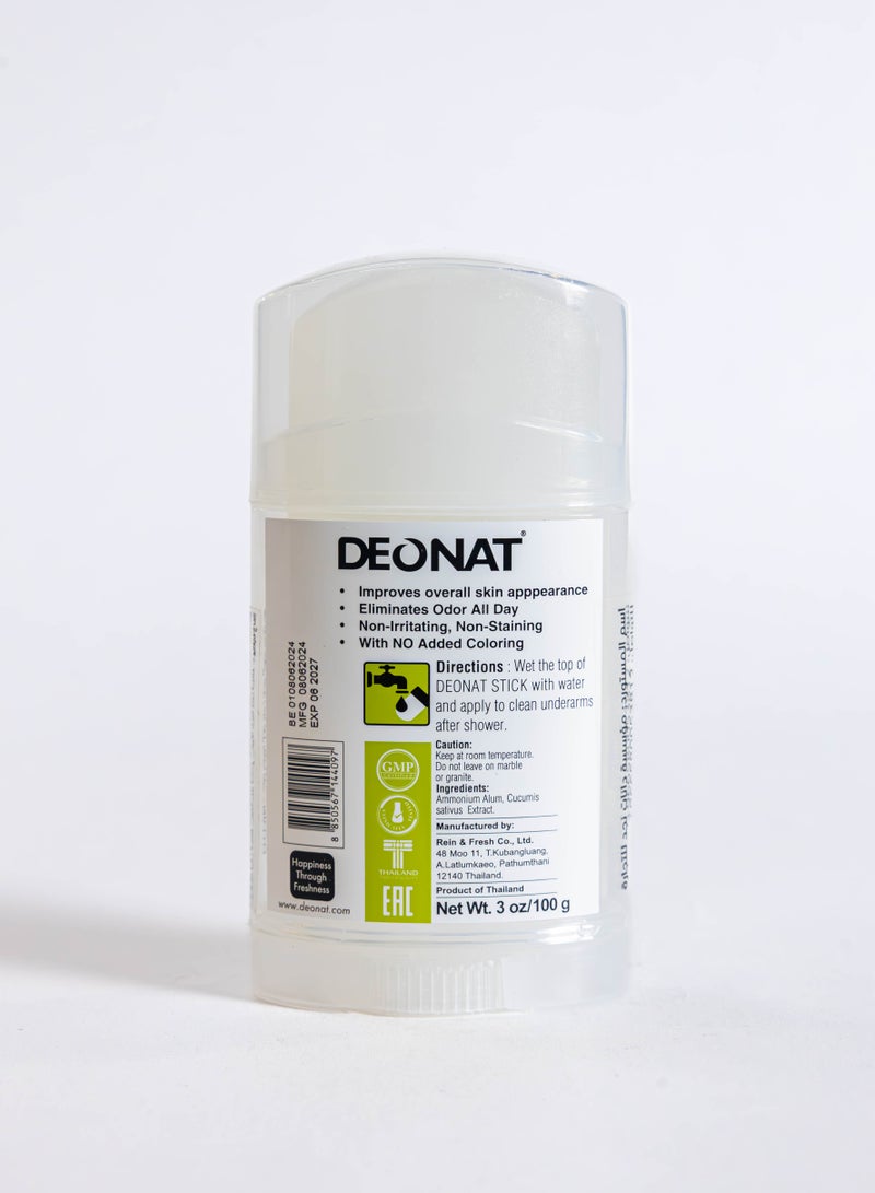 DEONAT Cucumber Mineral Deodorant Stick - 100g | Made in Thailand | Natural and Refreshing Protection - Image 2