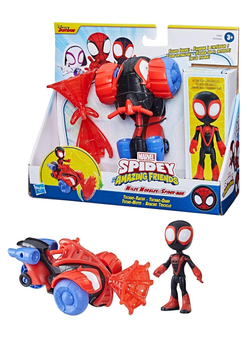 Techno Racer Set | Action Figure with Vehicle | Super Hero Toy for Kids Ages 4+ - Image 2