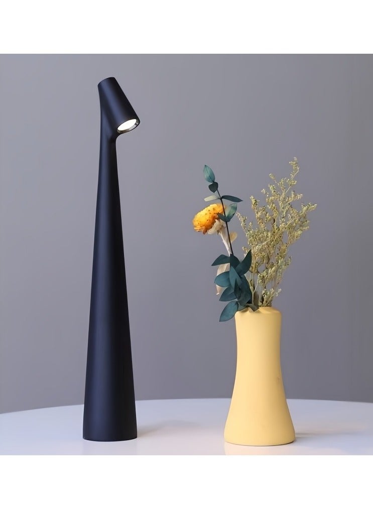 ارواق مصباح ليلي لمسي بتصميم بسيط وإبداعي – مصباح طاولة أنيق لغرف النوم ببطارية قابلة لإعادة الشحن وشكل مظلة باغودا - Image 1