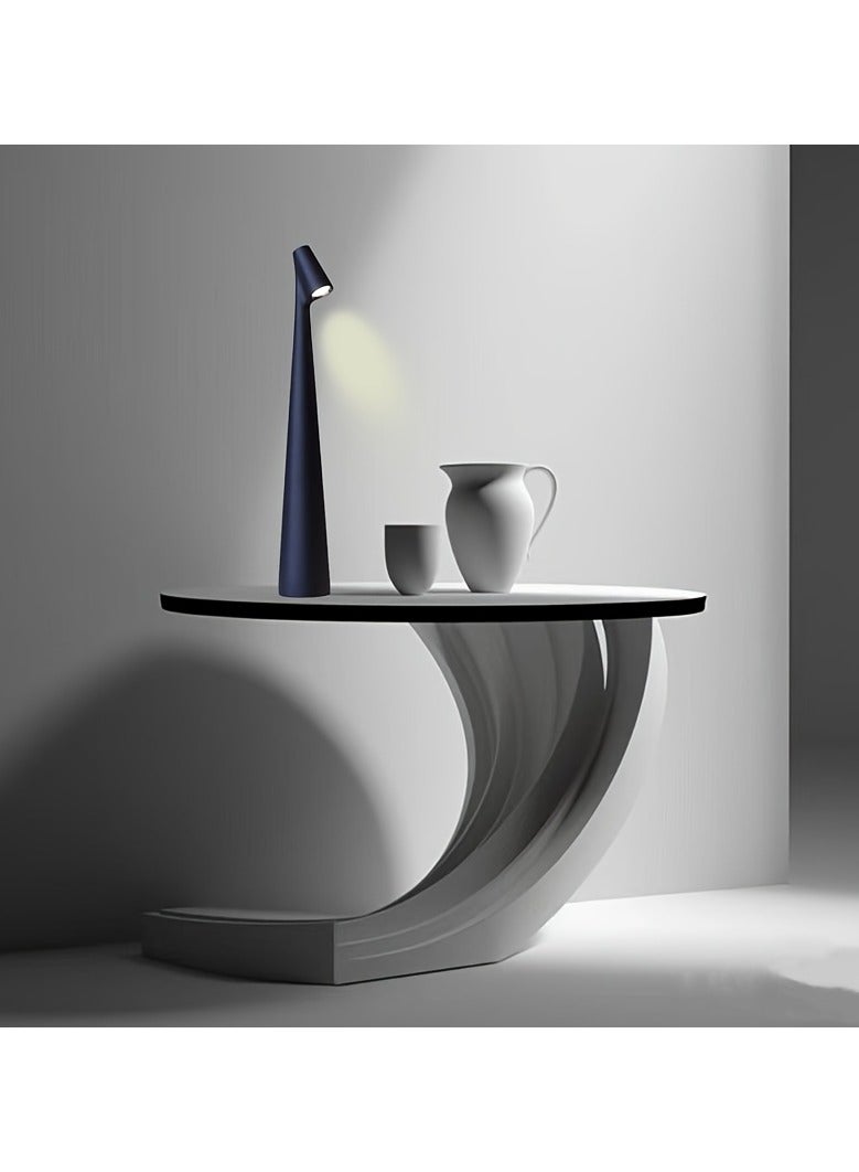 ارواق مصباح ليلي لمسي بتصميم بسيط وإبداعي – مصباح طاولة أنيق لغرف النوم ببطارية قابلة لإعادة الشحن وشكل مظلة باغودا - Image 2