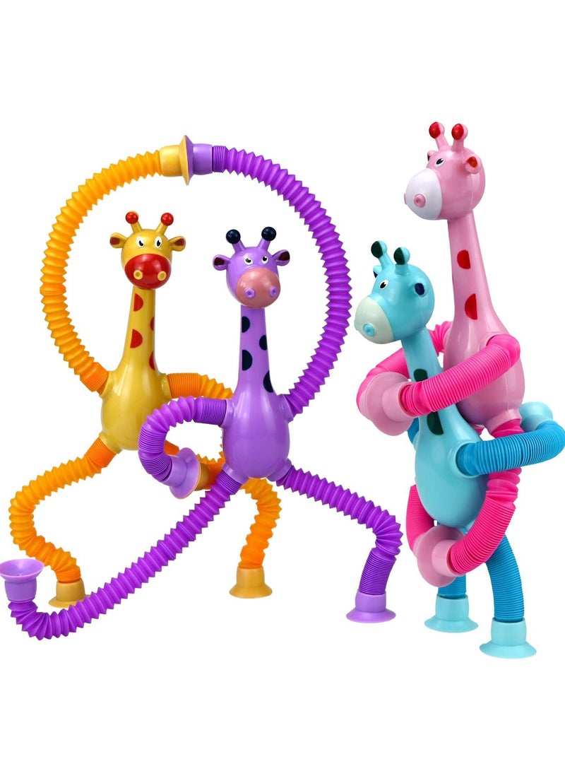 Telescopic Suction Cup Giraffe Toy, Sensory Tubes for Toddler, Fidget Toys  1PCS - Image 1