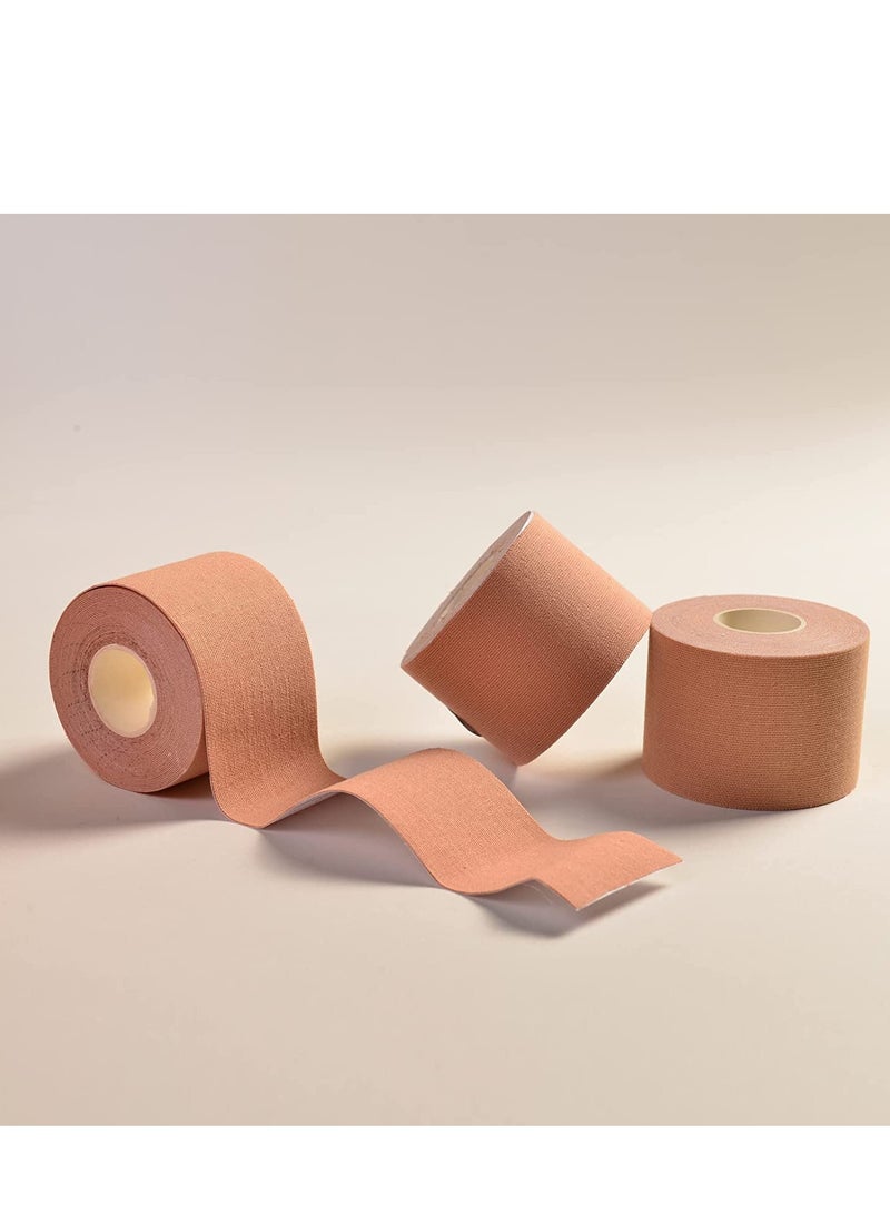 Kinesiology Tape Waterproof Athletic Sports for Knee Shoulder, and Ankle Elbow for Pain Relief Latex Free Roll Beige 2 Uncut Rolls - Image 2